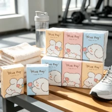 1/2/4/6/9/18/36 Packs Of Cartoon Patterned Handkerchief Tissues, Cute Animal Patterns, Portable Small Package Tissues, Handkerchief Tissues And Student Pocket Tissues, Essential Items For Returning To School, Daily Cleaning Tissues, Travel Set - Multicolor - View 5