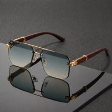 FIYLROG 1 Pasang Kacamata Hitam Aviator Pria Warna Emas & Merah, Bingkai Logam, Perlindungan UV400, Kacamata Hitam Gaya Bisnis Mewah, Cocok untuk Acara Bisnis - MultiWarna - View 17