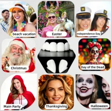 1 Set Of Teeth Assistive Props For Role-Playing, Suitable For Halloween Christmas And Various Themed Events - White - View 5