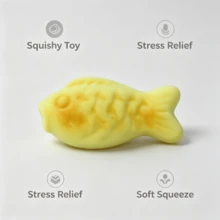 Realistic Fish Squeeze Toy, Slow Rebound Soft Rubber Stress Relief Toy, Fun Venting Desktop Ornament - Multicolor - View 1