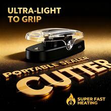 Rechargeable 2-In-1 Mini Bag Sealer And Cutter, Portable Handheld Heat Sealer, Suitable For Plastic Snack Bags, Keeping Potato Chips/Cookies/Nuts Fresh, Compact Kitchen Travel Camping Food Storage Tool, Battery Capacity: 300mAh; - Multicolor - View 3