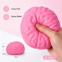 Novelty Brain Building Block Squishy, Soft Sensory Squeeze Toy With Crisp Noise, Ideal Gift For Christmas, Valentine's Day, Birthday, Thanksgiving, Graduation - Multicolor - View 9