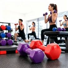 Two Dip‑Coated Dumbbells Are Available In Multiple Weights. They Are Anti‑Rolling, Non‑Slip And Drop‑Resistant. Ideal For Working Out Your Arms, Back And Legs To Meet Home Strength‑Training Needs. - Random Color - View 4