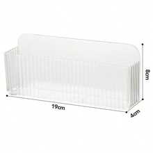 1/3pcs Wall-Mounted Cosmetic Storage Box, Plastic Cosmetic Storage Box, Suitable For Lipstick, Brushes, Nail Polish, Skincare Products - Mirror Cabinet Door Hidden Storage Box, Bathroom Vanity Storage - Transparent - View 7