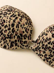 Lingerie For Women, Sticky Bra, Strapless Bra, Invisible Backless Bra, Leopard Print Adhesive Bra, Heart Cutout, Bras For Women - Multicolor - View 8