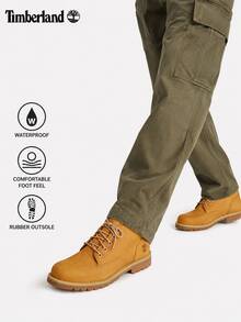 Timberland 新款戶外中筒工作靴，防滑防水男士馬丁靴 - 棕色 - 查看 8