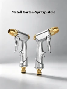 2-Pack Metal Garden Spray Gun, High-Pressure Handheld Sprayer, Practical Garden Sprayer For Lawn And Plant Watering, Balcony, Terrace, And Vehicle Cleaning - 2pcs - View 1