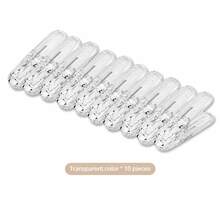 10pcs Modern Clothes Peg Set, Transparent Black Beige PET Laundry Clips, No-Mark Strong Grip Clamps, Windproof Non-Slip Hanger Clips, Suitable For Home Balcony Washing & Drying, Travel, Dorm Storage, Holiday Gift - Multicolor - View 13