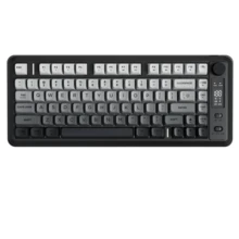 Free Wolf M75 Wireless Gaming Keyboard, RGB Backlit Rechargeable 2000mAh Battery, Compact Membrane With Mechanical Feel Keyboard With Smart Display And Knob, PBT Gradient Keycaps Compatible With PC And - View 10