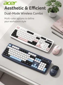 Acer Wireless Bluetooth Keyboard And Mouse Combo, Silent Keys, Office Typing, Compatible With Desktop And Laptop, Office And Home Keyboard And Mouse Set - View 2