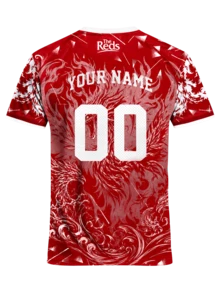 Liverpool Style Customized Men's Football Jersey & Customizable Name & Number & Crew Neck Lightweight Football Sports Top & Suitable For Football Matches, Training, Daily Wear, Gifts - Red - View 3