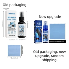 JUE-FISH Screen Cleaner, Suitable For Cleaning And Maintaining Various Screens And Mirrors, Such As TV Screens, Phone Screens, Desktop Computer Monitors, Laptop Screens And Eyeglass Lenses, - Liquid - View 9