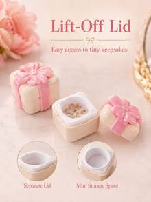 Cute Bow Decor Gift Box, Exquisite Small Storage Box, Pink Bow Decor Box, Cosmetic Packaging - Perfect For Valentine's Day, Birthday, Anniversary, Graduation Season, Etc., Great Gift For Girlfriend. - Multicolor - View 9