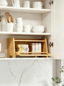 1pc Bamboo Bread Storage Box‑With Transparent Viewing Window, Flip‑Top Design, Large Capacity, Stable Structure, Kitchen Countertop Bread Storage Bin, Can Store All Kinds Of Food, Keep Food Clean And Hygienic - Multiple Specifications - View 8