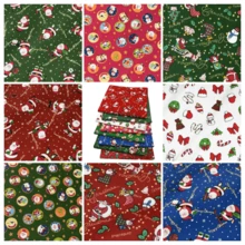 8pcs Christmas Print Patchwork Fabric, Pre-Cut Santa Claus, Reindeer And Snowflake Bell Pattern Patchwork, Christmas Handmade Decoration Seasonal Holiday Theme Design, Pre-Cut Patchwork Fabric Sewing Accessories, Suitable For DIY - Christmas Collection - View 4