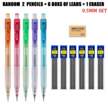 Bộ bút chì cơ lắc, bút chì màu ngẫu nhiên, tùy chọn 0.5mm/0.7mm, ngòi 60mm, bút chì tự động tay cầm mềm cho học sinh, trường học, văn phòng, ghi chép & vẽ - Nhiều kiểu dáng - Xem 13