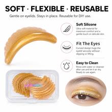 Libeauty 7 Pairs Of Eyelash Lifting Pads, Eyelash Keratin Shield, Can Be Operated With Eyes Open, Suitable For DIY, Suitable For Various Lengths Of Eyelashes - Multicolor - View 9
