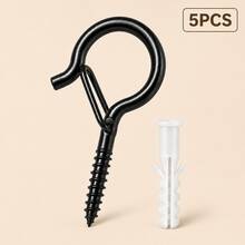 12pcs Q-Shaped Clip Hooks, Outdoor String Light Hooks, Windproof Screw Hooks, For Hanging Outdoor String Lights, Christmas Lights, Plants And Hanging Baskets - One Size - View 10