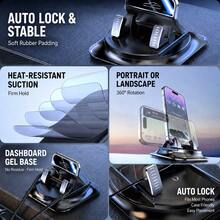 1pc 360° Rotating Dashboard Phone Holder, Nano Gel Base Enhanced Grip, Auto Lock Prevents Overheating, Car Phone Mount, Car Accessories, Car Interior Essentials, Men's/Women's Car Accessories - A - View 6