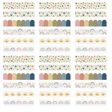 36pcs-Bulletin Board Border Classroom Decoration Blackboard Stickers, Colorful Border Stickers With Adhesive Backing For Classroom Bulletin Board, Fan-Shaped Self-Adhesive School Blackboard Decoration Stickers Suitable For Blackboard And Desk - D - View 12