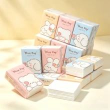 1/2/4/6/9/18/36 Packs Of Cartoon Patterned Handkerchief Tissues, Cute Animal Patterns, Portable Small Package Tissues, Handkerchief Tissues And Student Pocket Tissues, Essential Items For Returning To School, Daily Cleaning Tissues, Travel Set - Multicolor - View 3