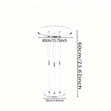 Minimalist Transparent Side Table, Coffee Table Designed For Ultra-Small Spaces. Made Of Acrylic Material, Giving A Relaxed And Natural Feeling, Suitable For Living Room, Bedroom, Balcony And Other Multiple Scenes. Easily Blends Into Nordic Modern Style. - Transparent - View 3