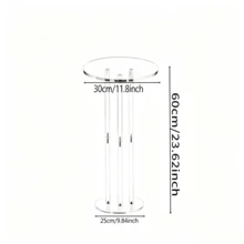 Minimalist Transparent Side Table, Coffee Table Designed For Ultra-Small Spaces. Made Of Acrylic Material, Giving A Relaxed And Natural Feeling, Suitable For Living Room, Bedroom, Balcony And Other Multiple Scenes. Easily Blends Into Nordic Modern Style. - Transparent - View 7