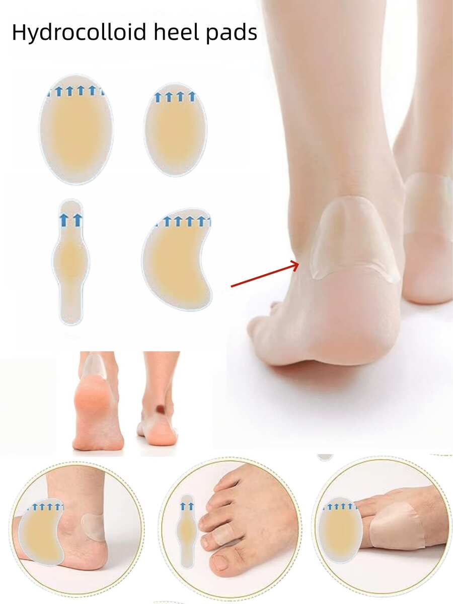 Anti-Friction Foot Pads, Special Cushion And Non-Slip Pads Designed For Foot Care, Suitable For Invisible Blister Patches And Anti-Friction Heel Protection Pads, Applicable For Outdoor, Sports, Travel, Modeling, Home, Office And School.