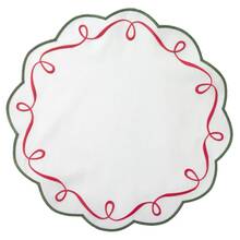 1/4pcs Polygon Pink Asymmetric Embroidered Bow Napkins, Suitable For Valentine's Day, Weddings, Holidays And Daily Use. - Multicolor - View 8