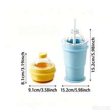 Botol Minum Multifungsi 400ML 2-in-1: Gelas Bola Es Silikon Lipat, Baki Es Batu, Gelas Pembuat Es, Botol Air Musim Panas - MultiWarna - View 2