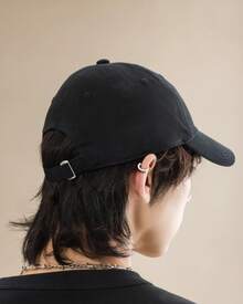 Converse Unisex Chuck Taylor SEASONAL Autumn New Classic Round Logo Casual Baseball Cap UA5805-023 - Black - View 3