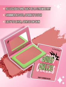 MISSLYN 2PCS Juicy Cheeks Fruity Shimmer Blush & Milk Shake Powder Blush Set, Buildable Color & Smooth Blendable, Face Blush & Shimmer Duo Set, For Everyday Wear, Party & Night Out, Hot Shimmer & Soft Glow, Makeup Blush Kit - #01+#10 - View 3