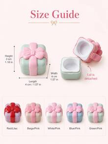 Cute Bow Decor Gift Box, Exquisite Small Storage Box, Pink Bow Decor Box, Cosmetic Packaging - Perfect For Valentine's Day, Birthday, Anniversary, Graduation Season, Etc., Great Gift For Girlfriend. - Multicolor - View 10