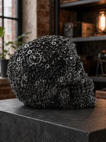 1pc Resin Screw Head Skull Decor, Horror Decoration, Unique Accessory, Best Birthday Gift - Multicolor - View 5