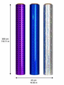 1pc Gradient Blue Purple Gift Wrapping Paper Set, Geometric Snowflake Pattern Gift Wrapping Paper, Suitable For Birthday, Wedding, Holiday Party Gift Boxes - Holiday Edition - View 3