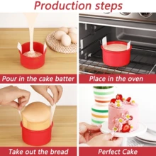 3PCS/Set Round Silicone Cake Molds, Home Oven Air Fryer Baking Tools, Can Make Chiffon Cake, Mousse, Cheesecake. Soft Silicone Non-Stick Design, Easy Release, Flexible And Durable, Supports Oven, Microwave, Freezer Use. Multiple Sizes Available, Stackable For Baking, Used To Make Multi-Layer Birthday Cake Bases, Easy To Clean, Dishwasher , Space-Saving Storage, Beginner-Friendly Baking, Home-Made Birthday Desserts, Essential DIY Baking Round Cake Mold. - View 10