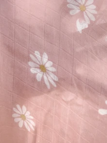 3pcs Lightweight Non-Elastic Baby Swaddle Blankets, Floral & Leaf Pattern, Soft & Comfortable Newborn Baby Blanket[Oeko-Tex] - Multicolor - View 6