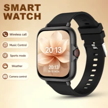 QAGSFLC Premium Unisex Smartwatch With Comfortable Silicone Strap, Calorie, Step, Sports Mode, Music Playback, Alarm, Remote Camera, Stopwatch, Wireless Call, Customizable Watch Face, USB Charging, Multi-Function Fashion Smartwatch - Multicolor - View 7