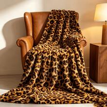 1PC Vintage Leopard Print Plush Blanket Home Sofa Decor Throw Blanket Bedroom Living Room Leisure Nap Blanket - Multicolor - View 6
