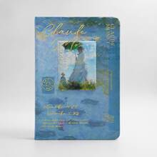 1pc (Size 14.5*21cm) Claude Retro Oil Painting Hardcover Notebook A5 Lined Journal Vintage Art Diary Notepad For Office School Holiday Gift - 6092 - View 15