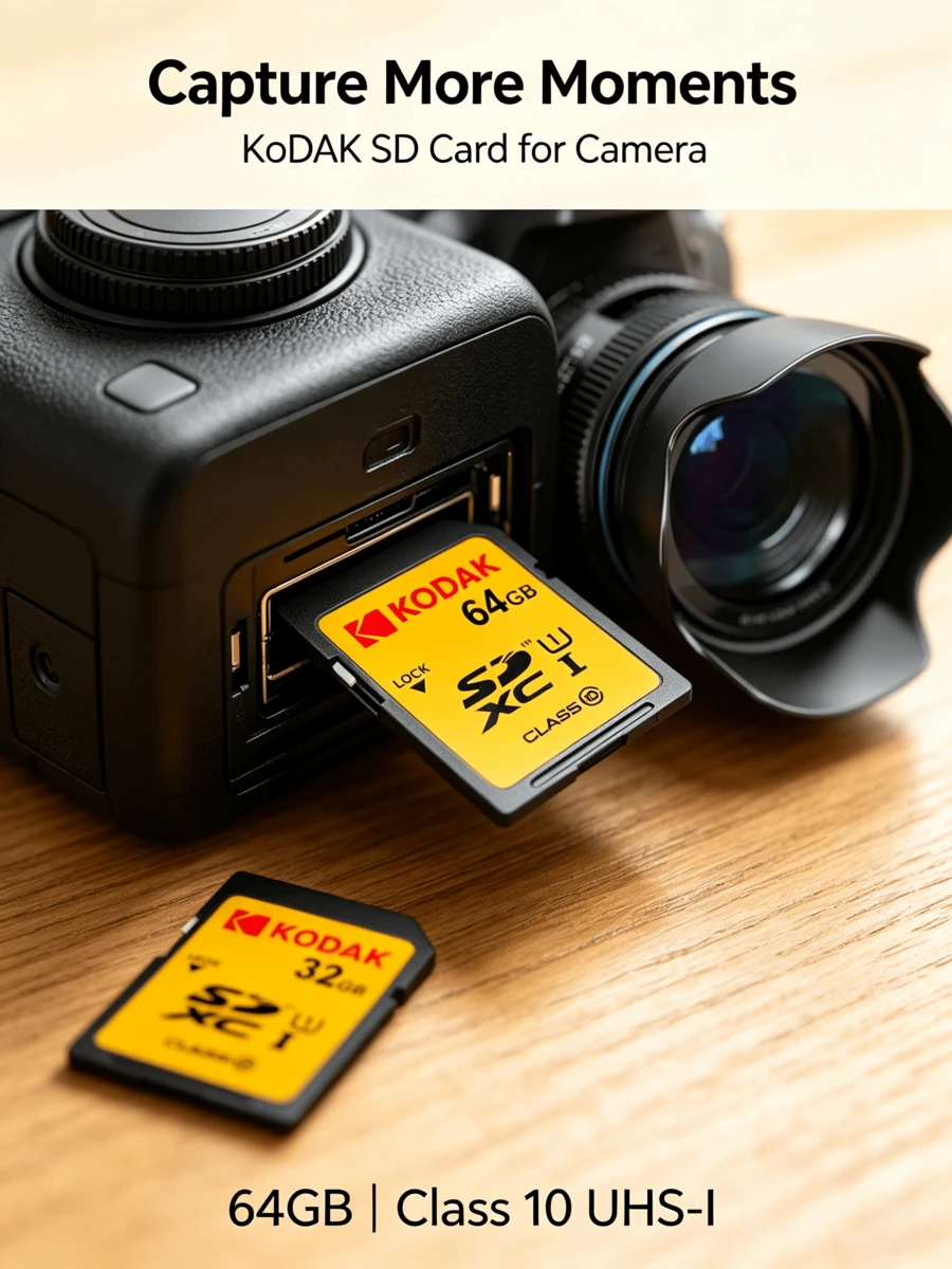 Kodak MicroSD Memory Card 16GB 32GB Class 10 UHS-I U1 High-Speed TF Card For HD Video Recording, Compatible With Dash Cams, Security Cameras, Smartphones, And Laptops - View 1