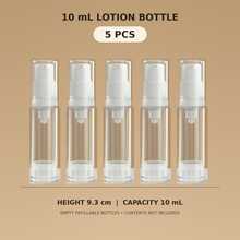 5 Pcs Vacuum Pump Bottle Lotion Eye Cream Foundation Travel Bottle Mini Cosmetic Sample Packaging Portable Makeup Tools Refillable Press Pump Container Small Empty Bottle Cosmetics, Cream Pump Bottle, Cheap Makeup Travel, Cheap Makeup Tools, - Clear - View 9