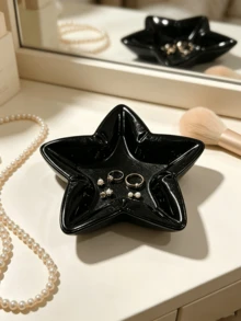 3D Printed Star Pleated Jewelry Tray, Ins Style Five-Pointed Star Ring & Earring Storage Dish, Desktop Decor Ornament, Gentle Style, Suitable For Vanity, Bedside Table, Makeup Desk, Both Storage Tray And Exquisite Desktop Soft Decoration - Multicolor - View 14