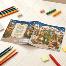 Cozy Christmas Shops Coloring Book, Cute Animal Shopkeepers Holiday Coloring Pages, 24 Pages Relaxing Winter Christmas Town Scenes, Bold Easy Lines Stress Relief Activity Book For Adults Teens, Perfect Christmas Gift For Coloring Lovers - Cozy Christmas Shop - View 4
