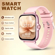 QAGSFLC Premium Unisex Smartwatch With Comfortable Silicone Strap, Calorie, Step, Sports Mode, Music Playback, Alarm, Remote Camera, Stopwatch, Wireless Call, Customizable Watch Face, USB Charging, Multi-Function Fashion Smartwatch - Multicolor - View 6
