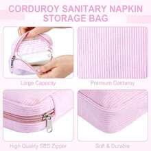 1pc Large Capacity Sanitary Napkin Storage Bag, Multi-Functional Portable Storage Box, Coin Purse And Mini Makeup Bag, Nursing Pad Storage Bag, Tampon Storage Bag, Women's Products Storage Bag, Casual Style, Polyester Material, Storage Solution And Exquisite Gift - Multicolor - View 5