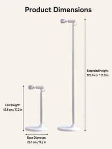 Floor Standing Hair Dryer Holder, Adjustable Height And Angle Hands-Free Blow Dryer Support Stand, Home Vertical Hands-Free Hair Styling Storage Rack, Hair Styling Assistant Tool, Suitable As Birthday, Halloween, Thanksgiving, Christmas Gift - Multicolor - View 8