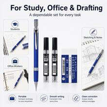 Mechanical Pencil Set, Metal Mechanical Pencil, 0.5mm/0.7mm Refillable Drafting Pencil For Students, School, Office, Writing, Drawing And Sketching - Multiple Styles - View 8