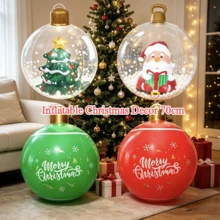 New Outdoor Yard Christmas Ball Decorations, Holiday Atmosphere Hanging Ornaments, Christmas Party Decor, Festive - Multicolor - View 2