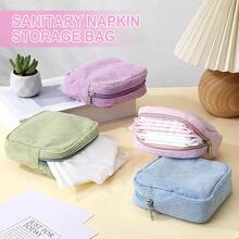 1pc Large Capacity Sanitary Napkin Storage Bag, Multi-Functional Portable Storage Box, Coin Purse And Mini Makeup Bag, Nursing Pad Storage Bag, Tampon Storage Bag, Women's Products Storage Bag, Casual Style, Polyester Material, Storage Solution And Exquisite Gift - Multicolor - View 8